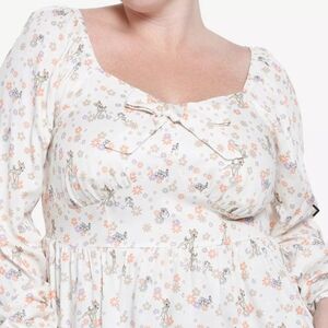Her Universe Floral Blouse - Cream and Orange